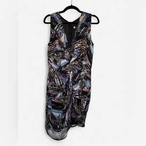 Myne 100% silk multi-colored dress (flaw)